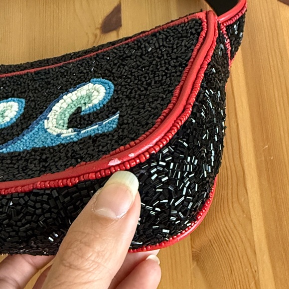 LIKE NEW STAUD Tommy Beaded Bag, Lobster - Picture 9 of 11